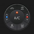 Car air conditioner control panel. Black buttons 11