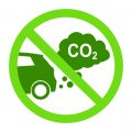 sign prohibiting emissions carbon dioxide. isolated on white background. flat style trend modern symbol design vector illustration