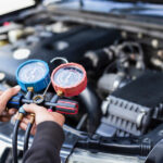 Car,Air,Conditioner,Check,Service,,Leak,Detection,,Fill,Refrigerant.device,And